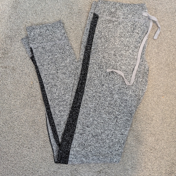 3 For $18 PINK Victoria's Secret Gray Joggers with Black Stripe - Picture 1 of 7